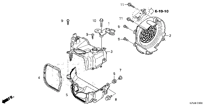 E-1 SHROUD/FAN COVER