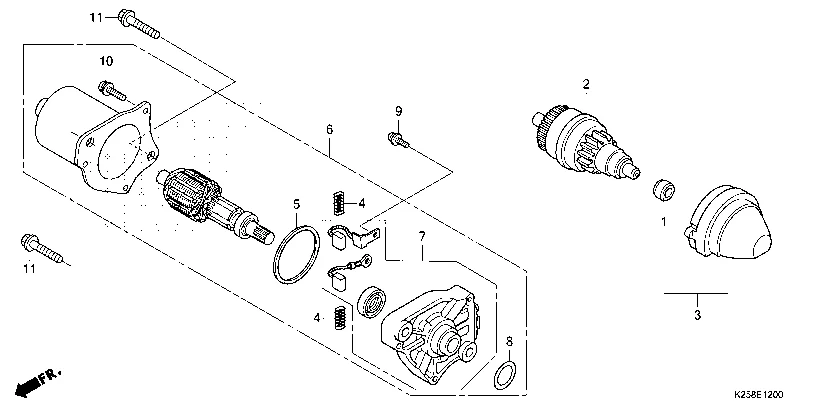 E-12 STARTER MOTOR