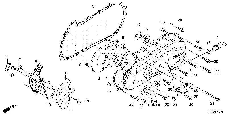E-13 LEFT CRANKCASE COVER