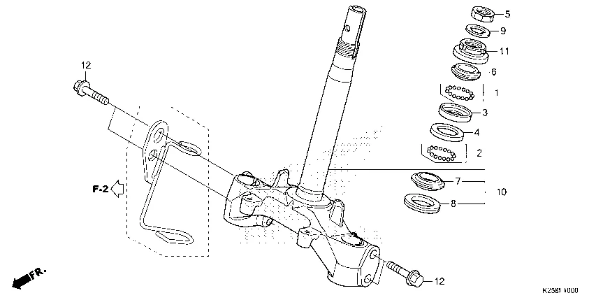 F-10 STEERING STEM