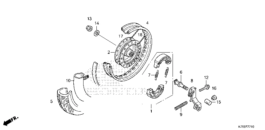 F-22-10 REAR WHEEL(TIPE SPOKE)