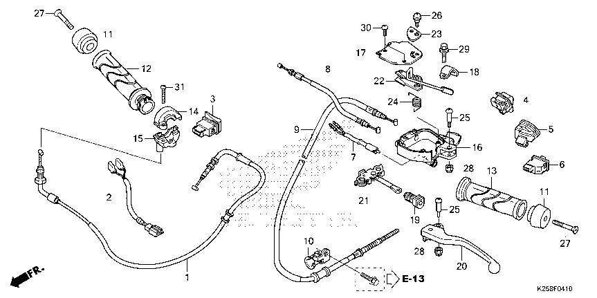 F-4-10 HANDLE LEVER/SWITCH/CABLE(CBS)