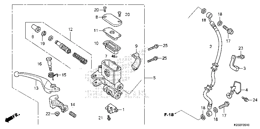 F-5-10 FRONT BRAKE MASTER CYLINDER(CBS)