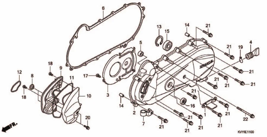 E-11 LEFT CRANKCASE COVER