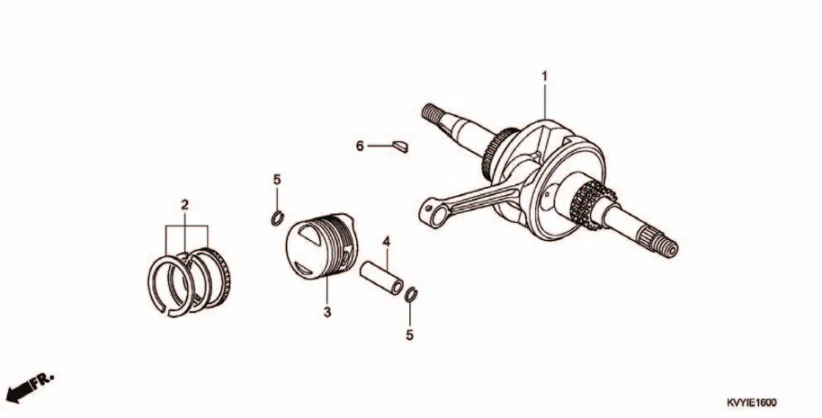 E-16 CRANKSHAFT / PISTON