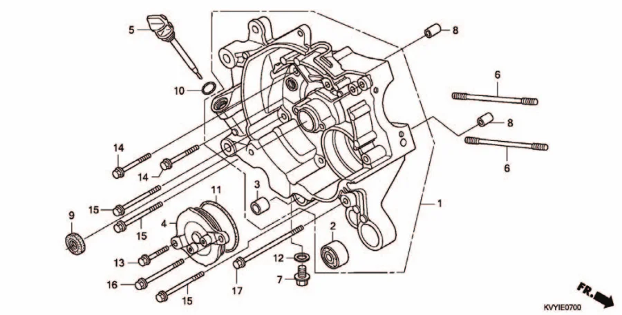 E-7 RIGHT CRANKCASE