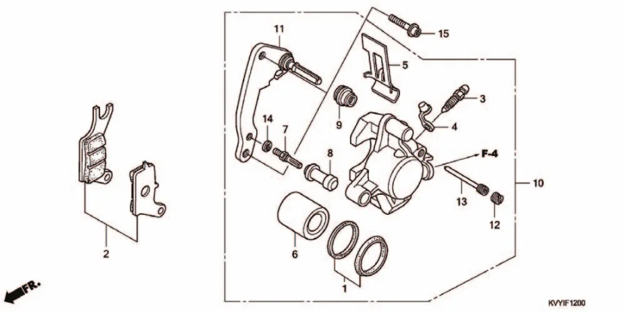 F-12 FRONT BRAKE CALIPER